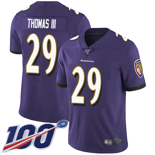 Baltimore Ravens Limited Purple Men Earl Thomas III Home Jersey NFL Football #29 100th Season Vapor Untouchable->women nfl jersey->Women Jersey